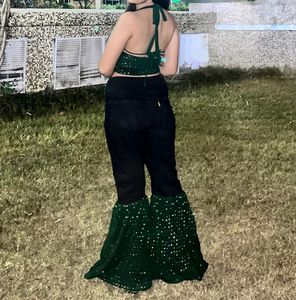 Navratri Special Choli With Jeans Sharara Set