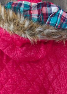 pinkish red Quilted Jacket