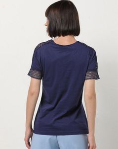 Textured Top with Lace Overlays
