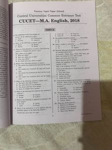 MA English CUET Entrance Exam