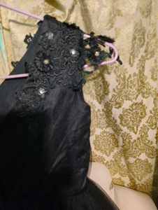 Elegant Black Party Wear High Low Dress