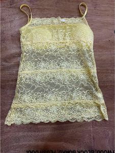 Yellow Lace Cami Top Totally New