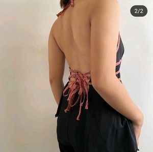 Black Halter Top