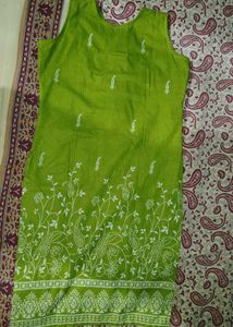 Green Pure Cotton Kurti.