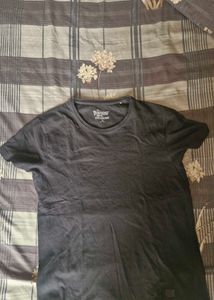 Roadster Black Round Neck T Shirt, Size - S