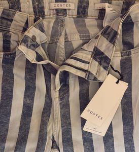 Striped High-Waisted Jeans