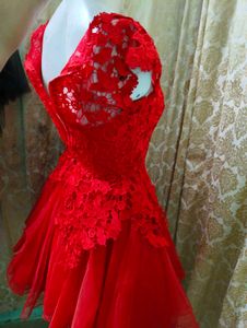 Red Lace Mini Dress