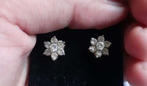 Diamond Flower Earrings
