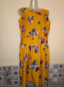 🎁Buy 2 Get 1 Free 🎁Size M/L Floral Yellow Dress