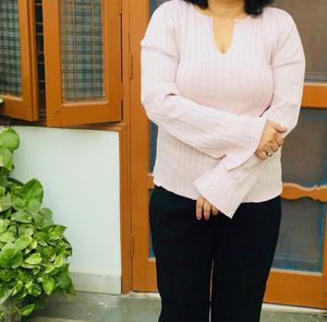 Pink ribbed top 💖