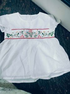 Mini Klub Brand New Top White Floral Embroidered