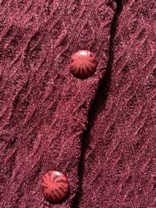 Burgundy Cable Knit Cardigan