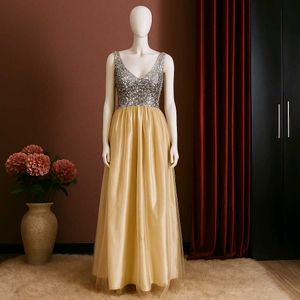 Elegant Sequin Evening Gown