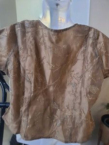 Diwali Special Stylish Gold Embroidered Blouse