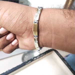 Italian Silver Bracelet with Premium Gold Polish