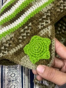 Crochet Striped Beanie Hat