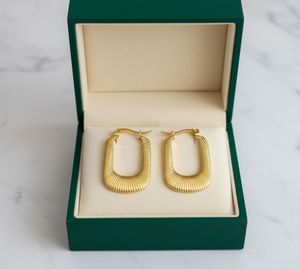 Gold-Tone Textured Hoop Earrings