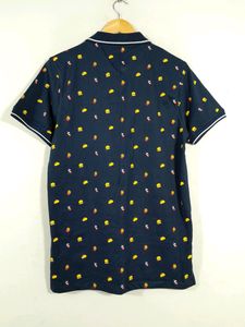 Navy Printed Casual T-Shirt (Men&#39;s)