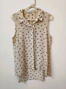Beige Sheer Top