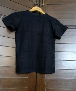 Women Black Casual Cotton Tshirt