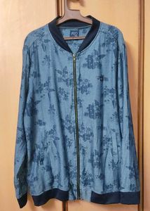 Stylish Blue Bomber Jacket