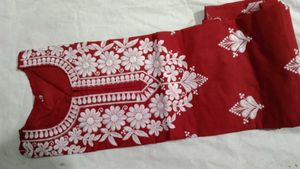 Yellow Embroidered Kurti
