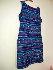 Patterned Sleeveless Dress