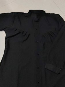 Black Button-Down Abaya
