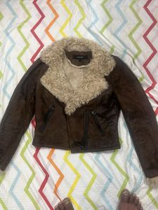Brown Faux Fur Jacket