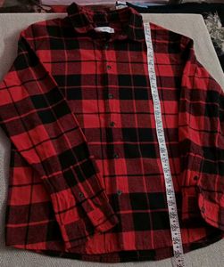 ZARA Men&#39;s/Boy&#39;s Red Check Shirt