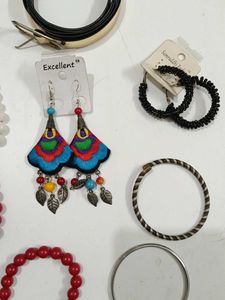 Accessories 4 Bracelets 2 Earings And One Belt