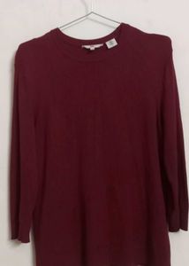 Burgundy Long Sleeve Top