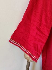 Pakistani Kurta Pant Set With Patchwork