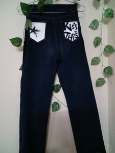 Hand Painted Wide Leg Jeans