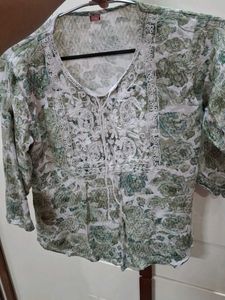 Embroidered Floral Top