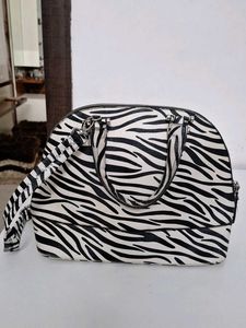 Zebra Print Dome Satchel