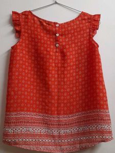 Red Printed Top