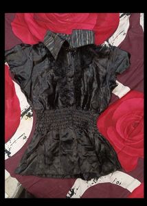 Vintage Black Blouse &amp; Skirt Set