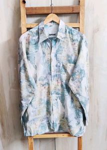 See Green Printed Shirt Size-44-46-XXL