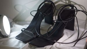Mango strappy Black Heels