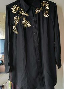 Embellished Black Top