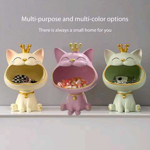 Lucky Big Mouth Cat Storage Pink