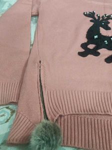 Cute Pink Deer Sweater