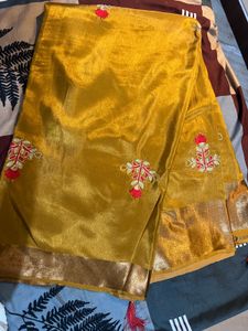 Elegant Gold Saree