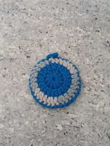 Handmade Blue Crochet Coaster