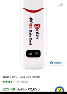 Enter 4g Data Card (dongal)