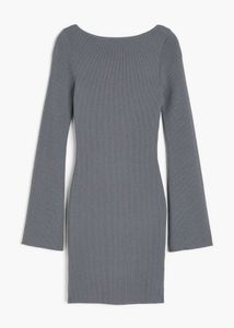 Gray Knit Bodycon Dress