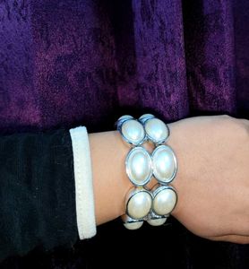 White Pearl Chunky Bracelet