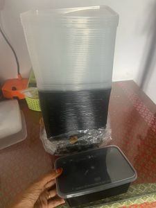 Plastic Food Container 10 Pcs  Rs.85 Only Rupees