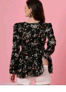 Floral Cinched Waist Top 😍